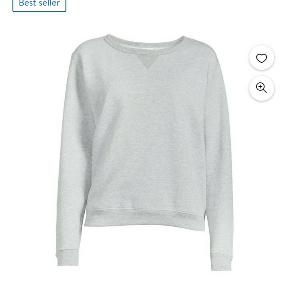 Womens Hanes cotton, fleece blend plus size 2x grey sweatshirt.  New no tags